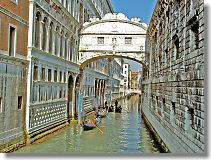 Leftside Ducale Palace was a castle forest in the 9th century. Rebuilded it in the 12-14th century. There were the governor-general dwelling, government and the court in the republic age. The sighing bridge was named after that the prisoners had uttered a sigh when the prisoner was sentenced the prison term in a left court and went over the bridge to a right prison.