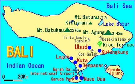 Bali Map Showing Temples - Bali Gates of Heaven Bali Map Showing Temples - Bali Gates of Heaven